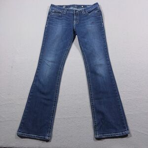 D9 District 9 Jeans Women' 30 Blue Low Rise Slick Boot Cut Western Cowboy